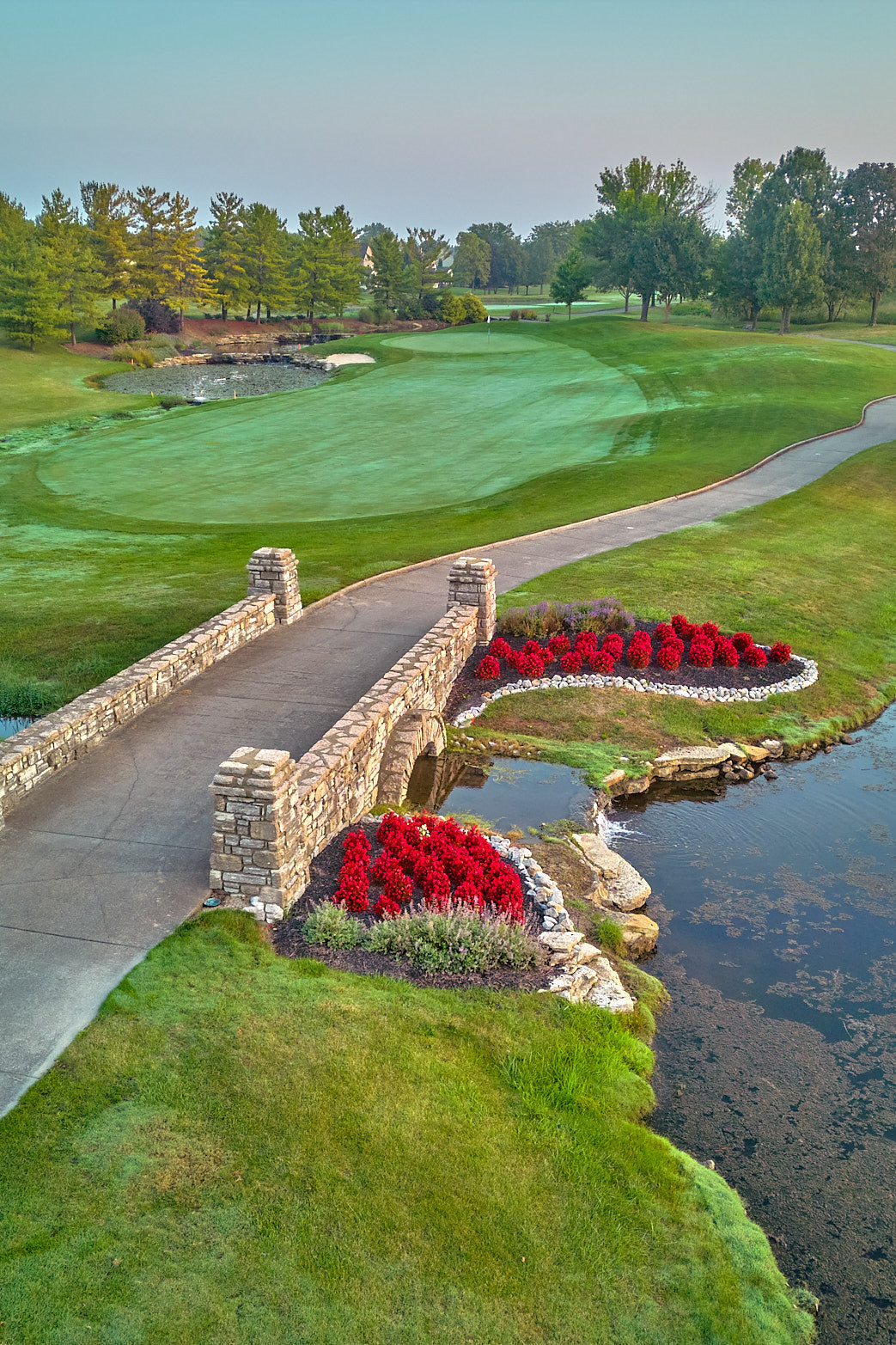 Fine art golf course photography of a scenic hole at four bridges in Four Bridges Country Club by Patrick J. Quigley