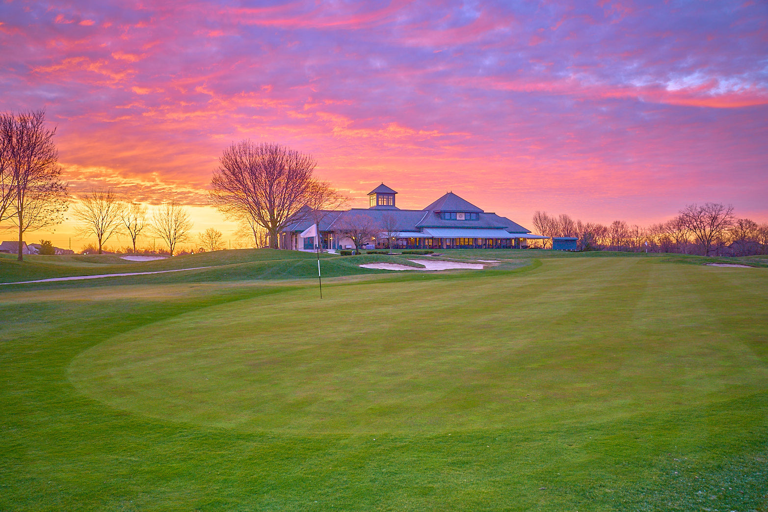 Fine art golf course photography of a scenic hole at four bridges in Four Bridges Country Club by Patrick J. Quigley