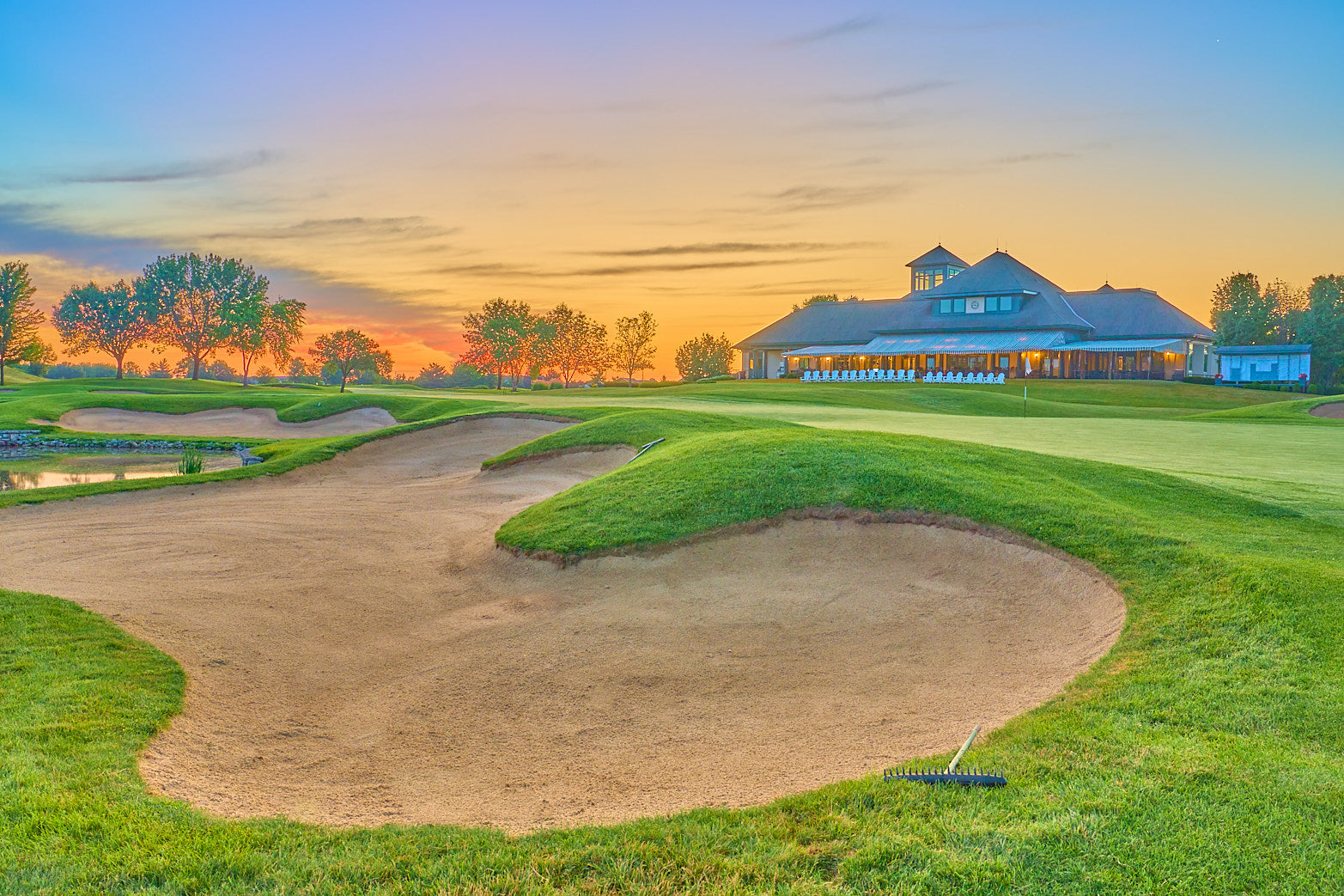 Fine art golf course photography of a scenic hole at four bridges in Four Bridges Country Club by Patrick J. Quigley