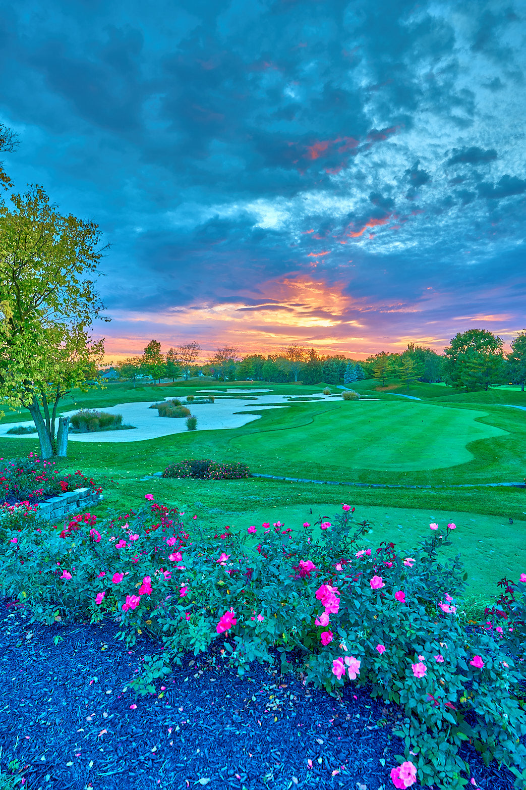 Fine art golf course photography of a scenic hole at four bridges in Four Bridges Country Club by Patrick J. Quigley