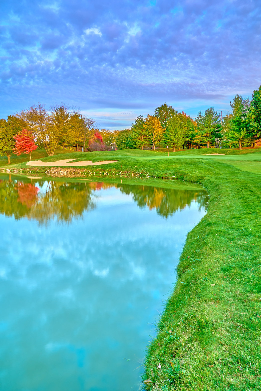 Fine art golf course photography of a scenic hole at four bridges in Four Bridges Country Club by Patrick J. Quigley