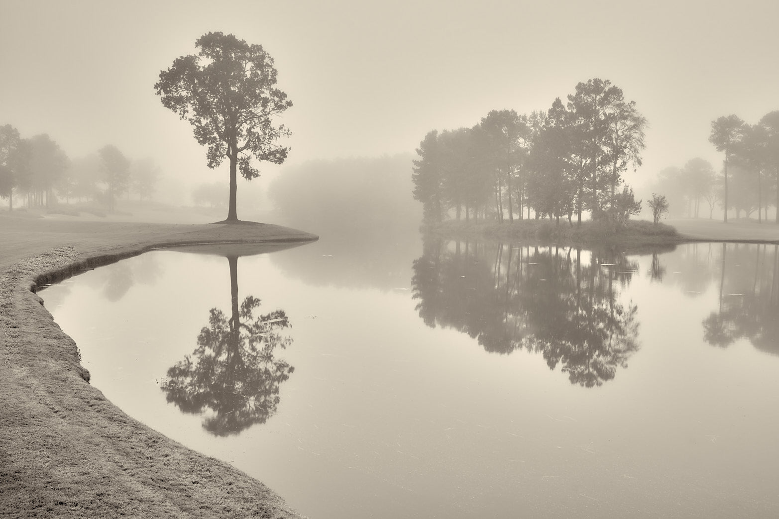 Fine art golf course photography of 9th north at berkeley hall by Patrick J. Quigley