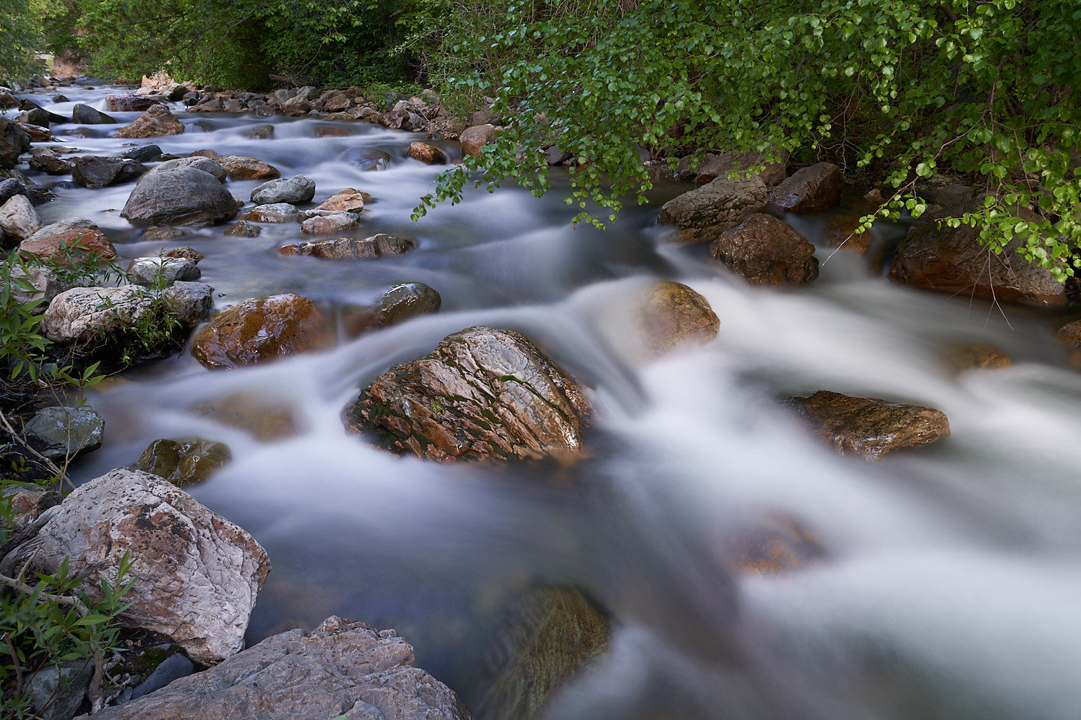 Fine art seascape photography of rushing river by Patrick J. Quigley