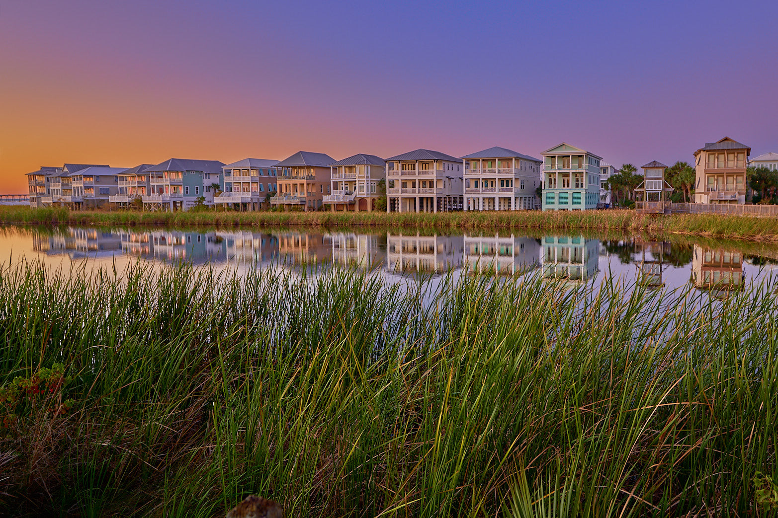 Fine art seascape photography of little beach houses by Patrick J. Quigley