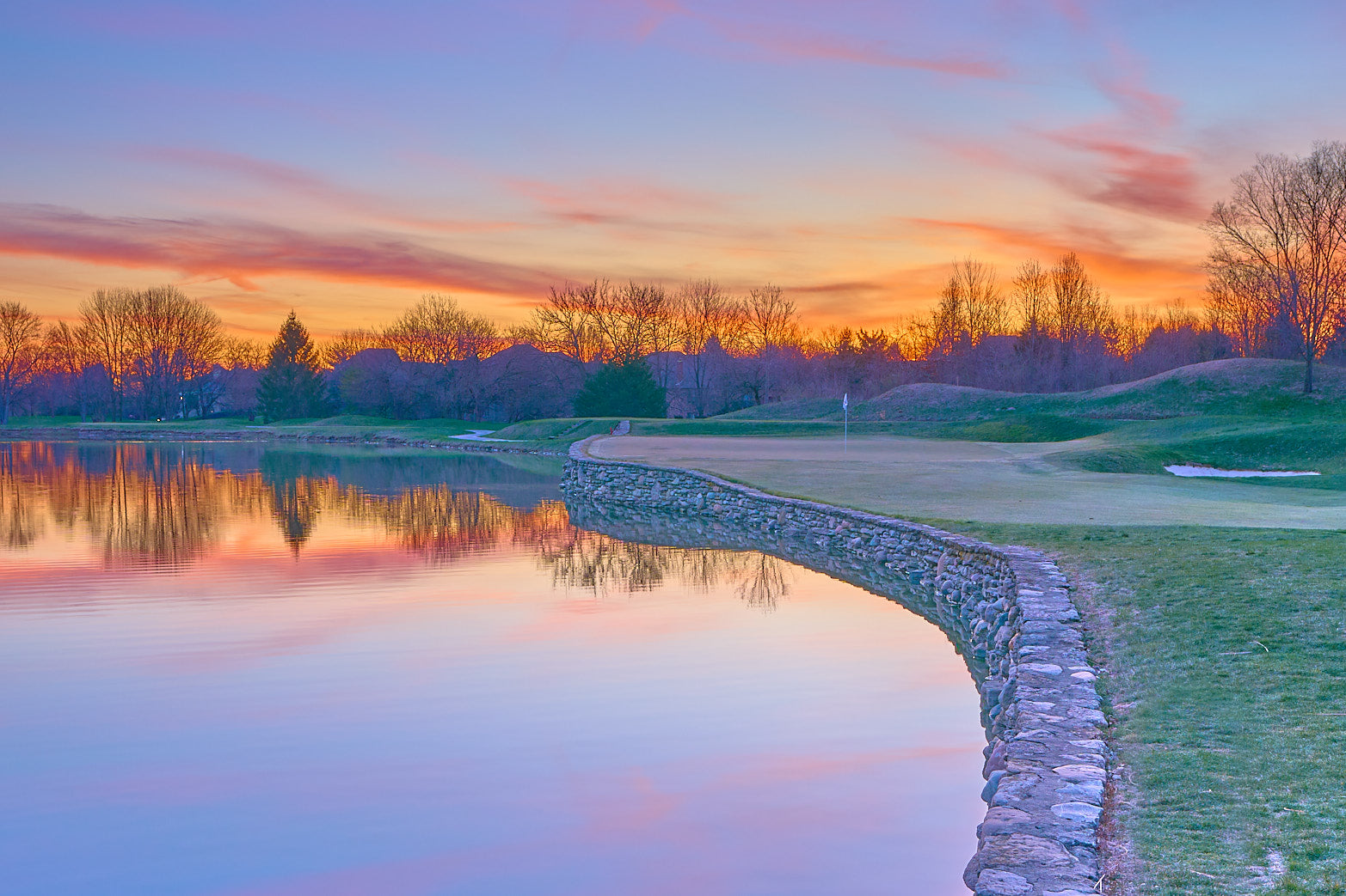 Fine art golf course photography of a scenic hole at heritage club by Patrick J. Quigley