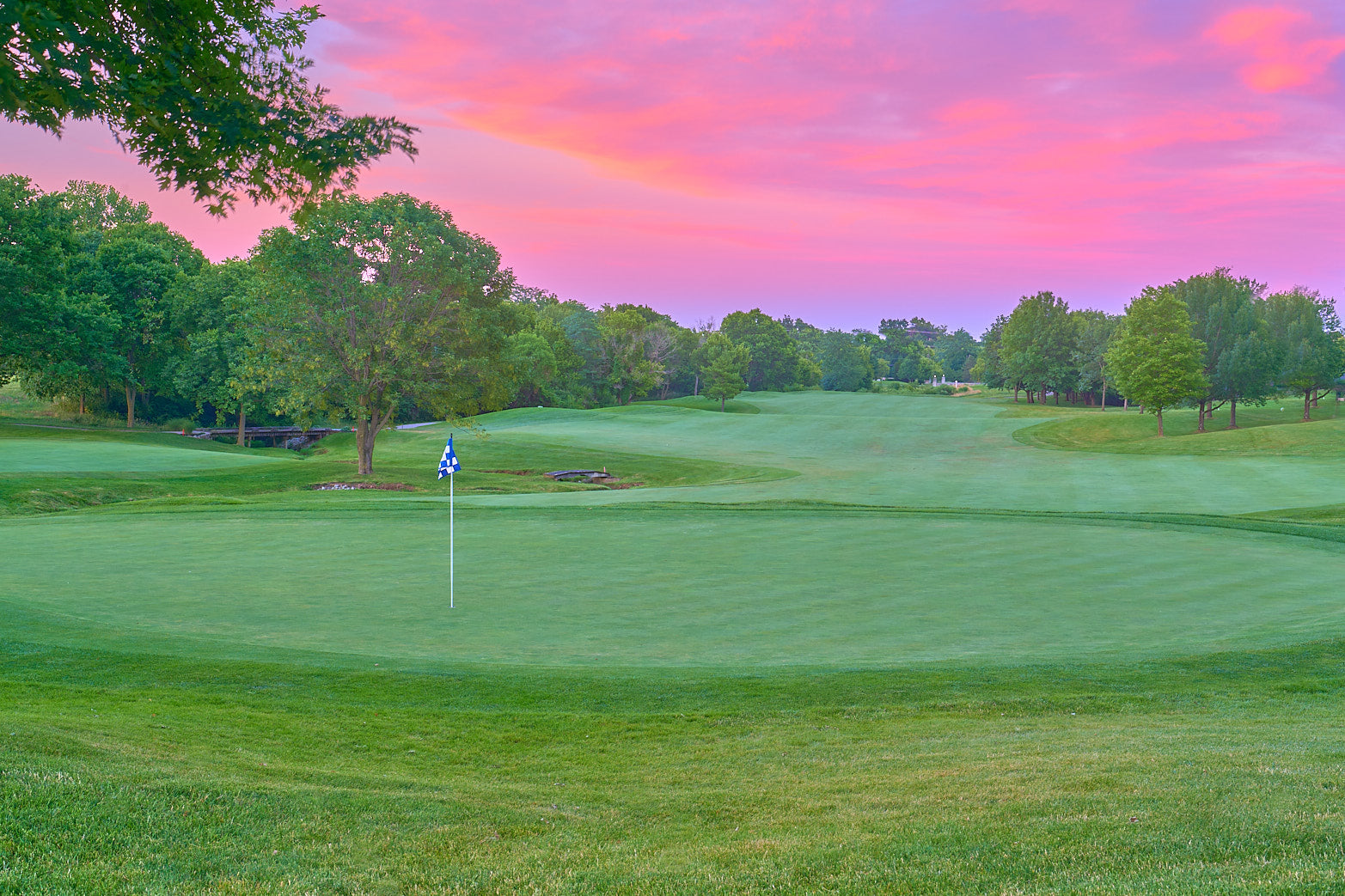 Fine art golf course photography of 11th green at four bridges in Four Bridges Country Club by Patrick J. Quigley