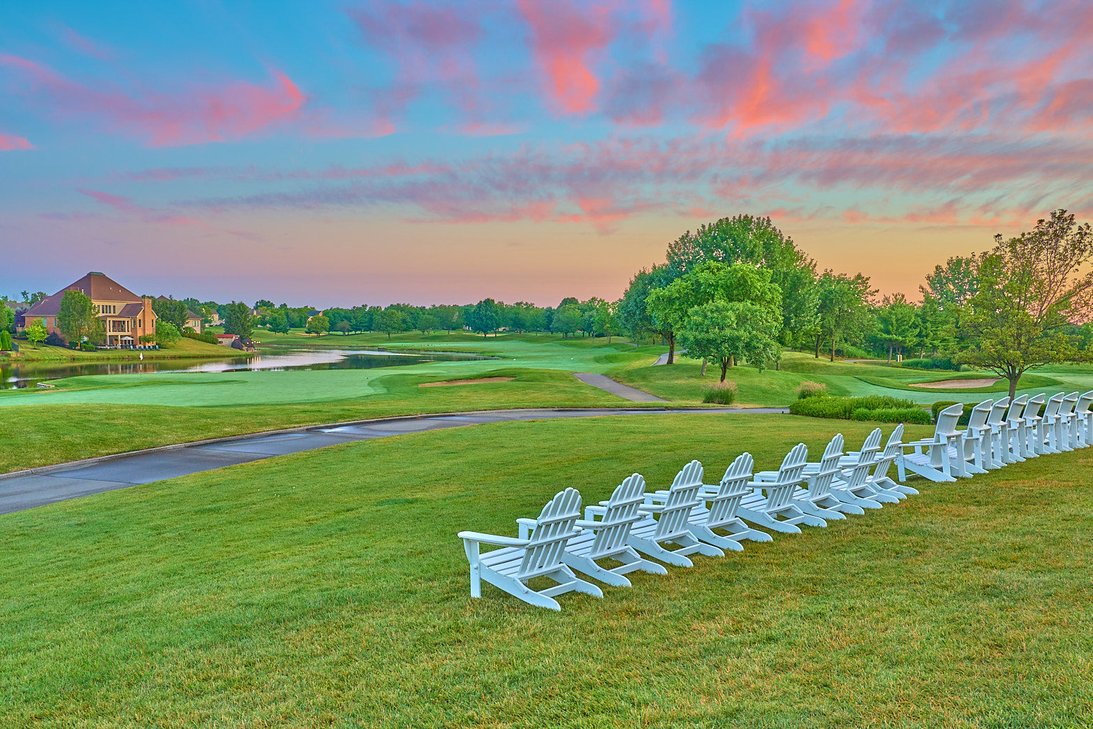 Fine art golf course photography of a scenic hole at four bridges in Four Bridges Country Club by Patrick J. Quigley