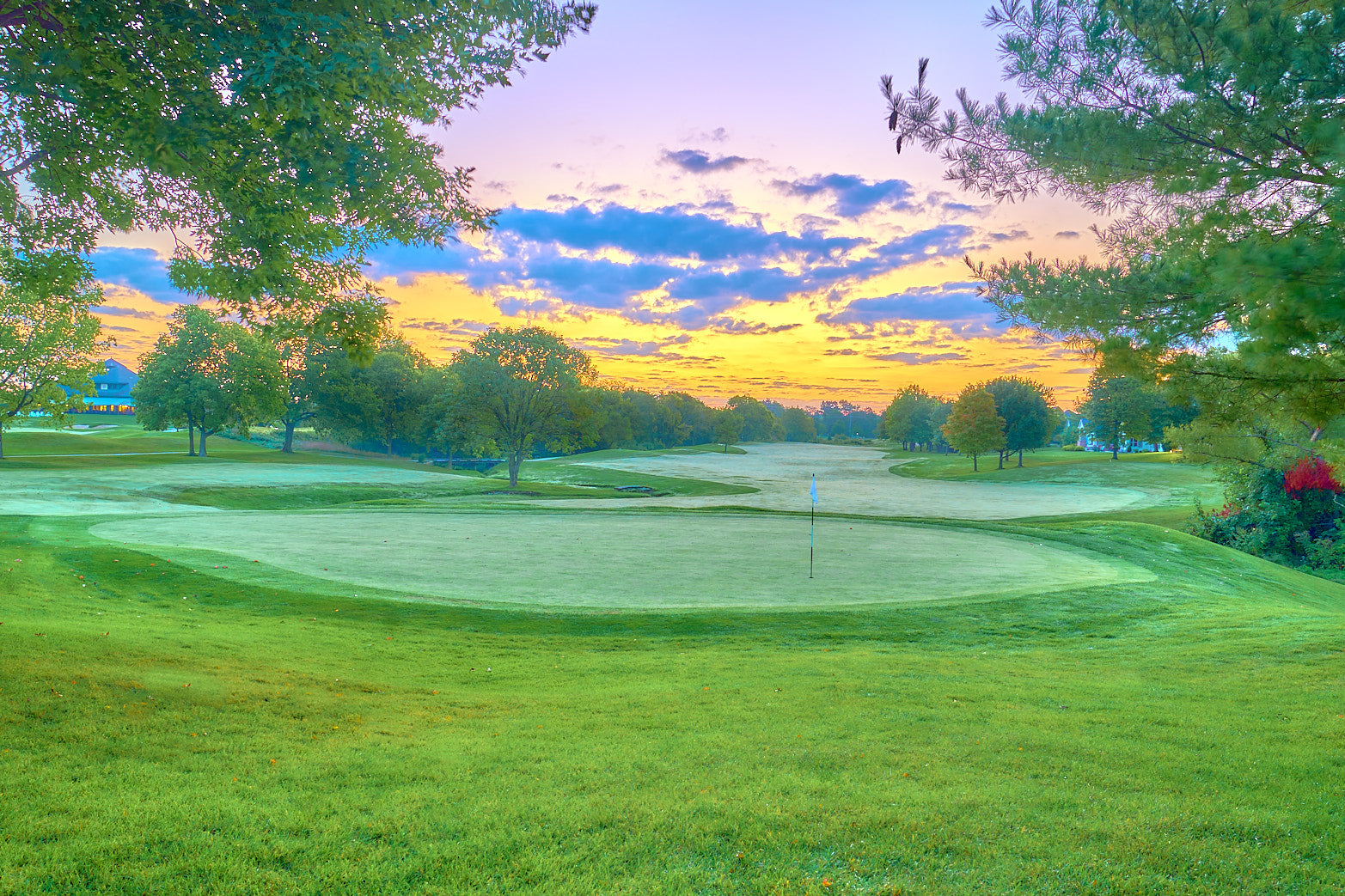 Fine art golf course photography of a scenic hole at four bridges in Four Bridges Country Club by Patrick J. Quigley