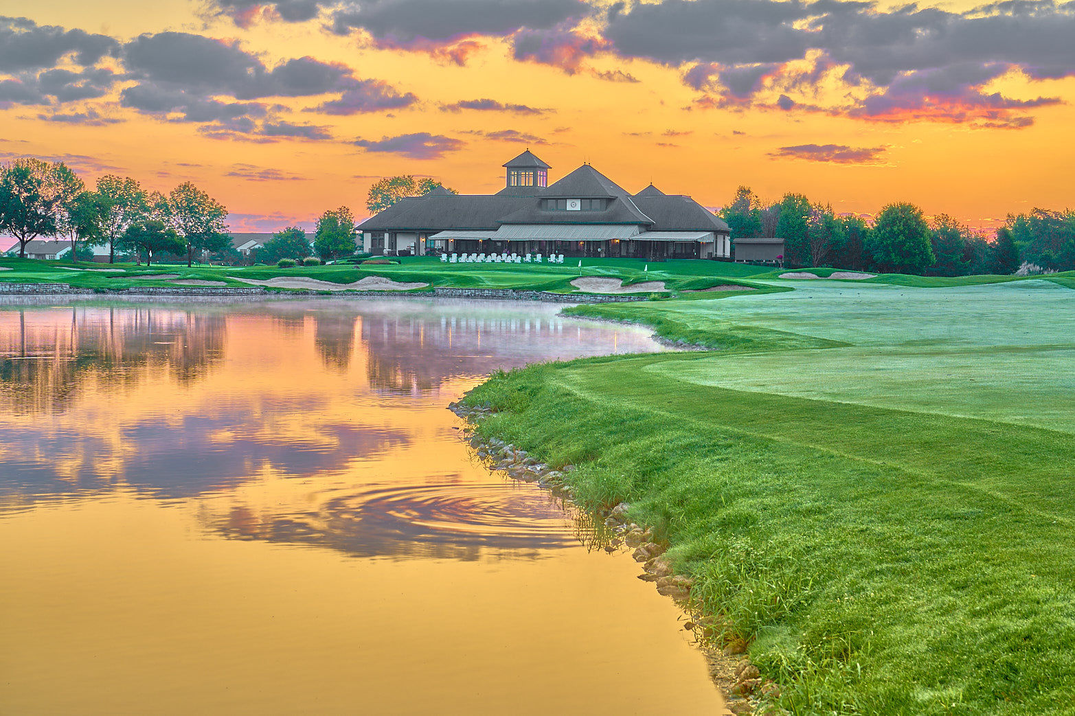 Fine art golf course photography of a scenic hole at four bridges in Four Bridges Country Club by Patrick J. Quigley