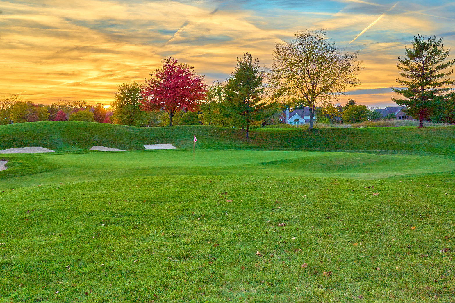 Fine art golf course photography of a scenic hole at four bridges in Four Bridges Country Club by Patrick J. Quigley