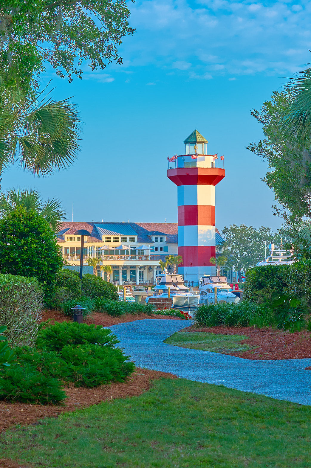 Fine art landscape photography of a coastal lighthouse in Harbour Town by Patrick J. Quigley