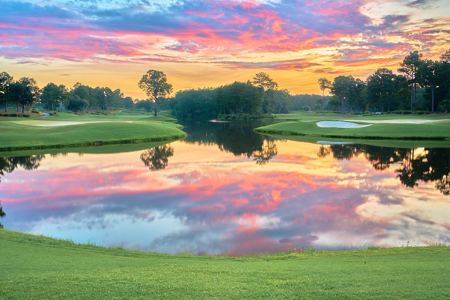 Fine art golf course photography of 18th hole at berkeley hall by Patrick J. Quigley
