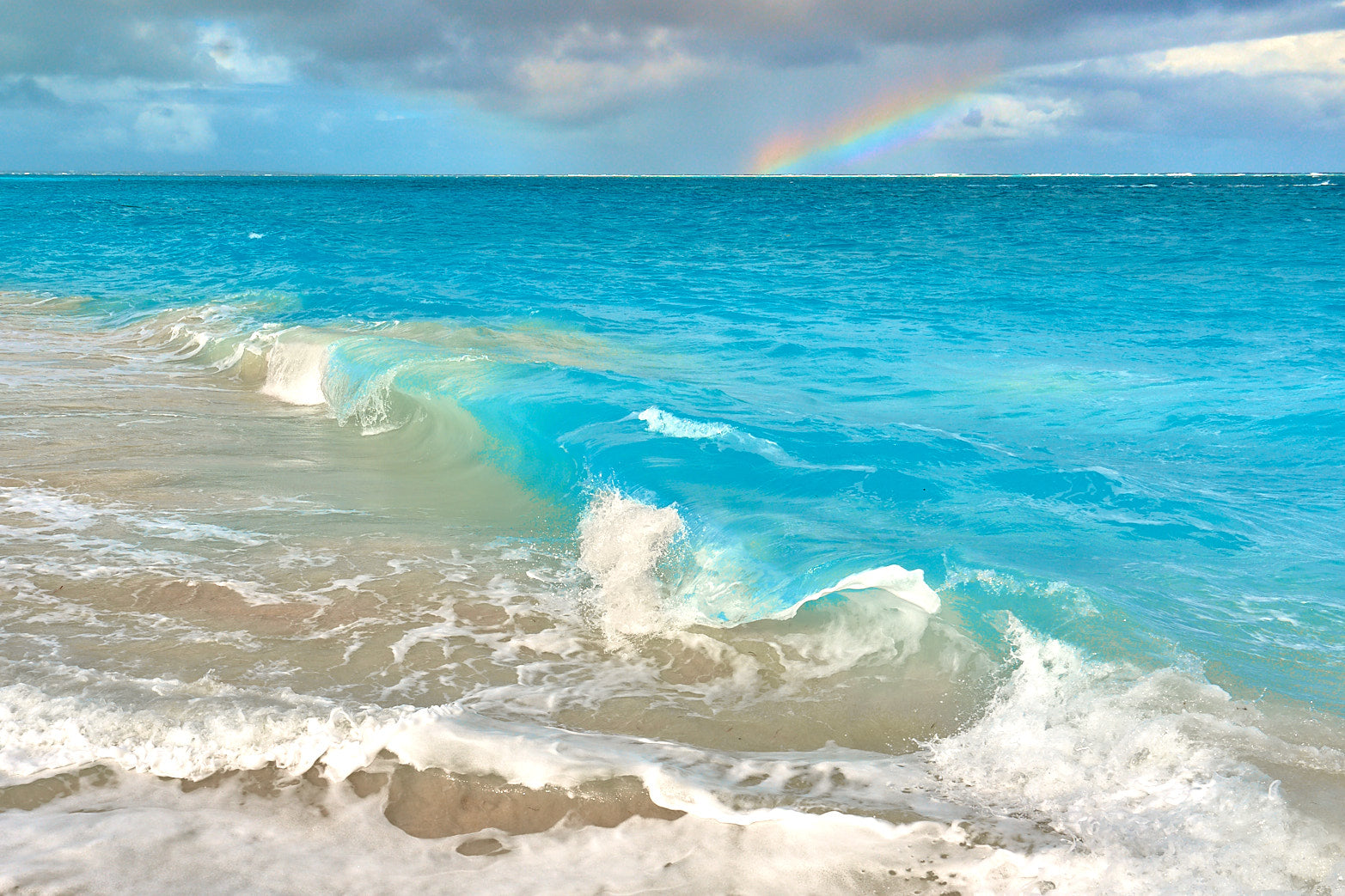 Fine art seascape photography of rainbow surf by Patrick J. Quigley
