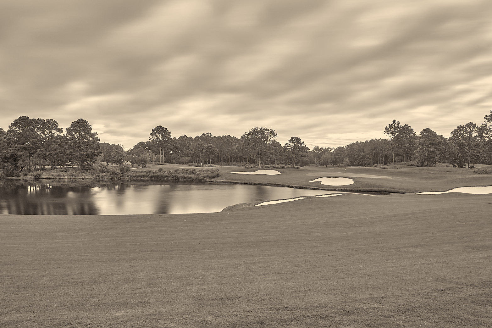 Fine art golf course photography of a scenic hole at berkeley hall by Patrick J. Quigley
