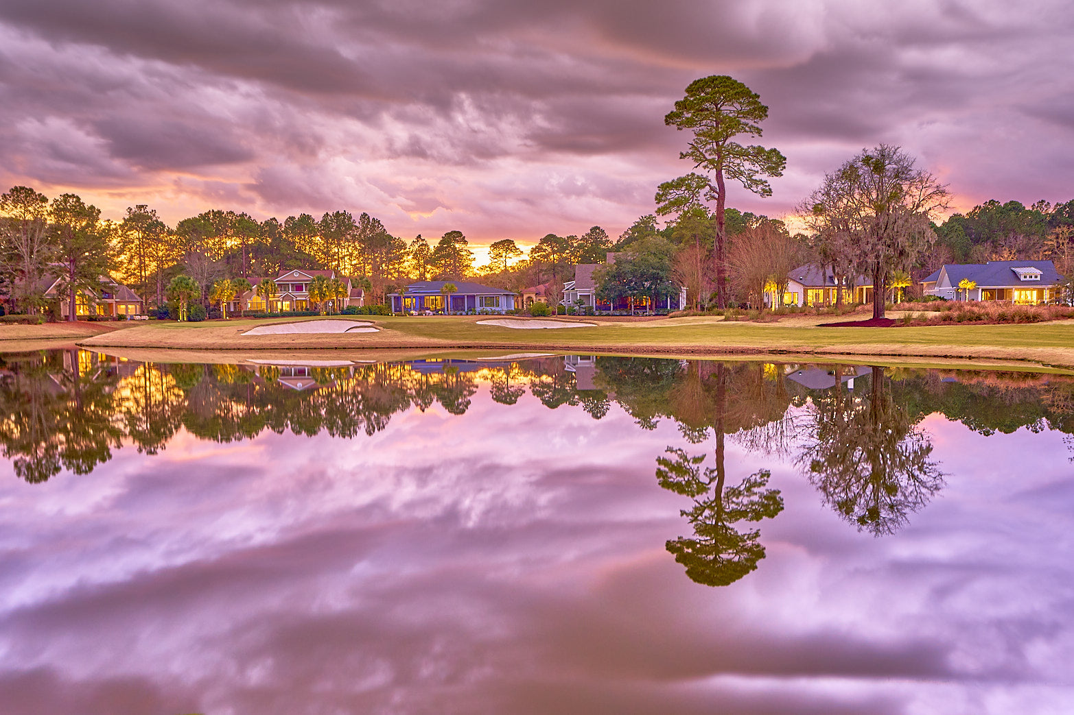 Fine art golf course photography of a scenic hole at berkeley hall by Patrick J. Quigley