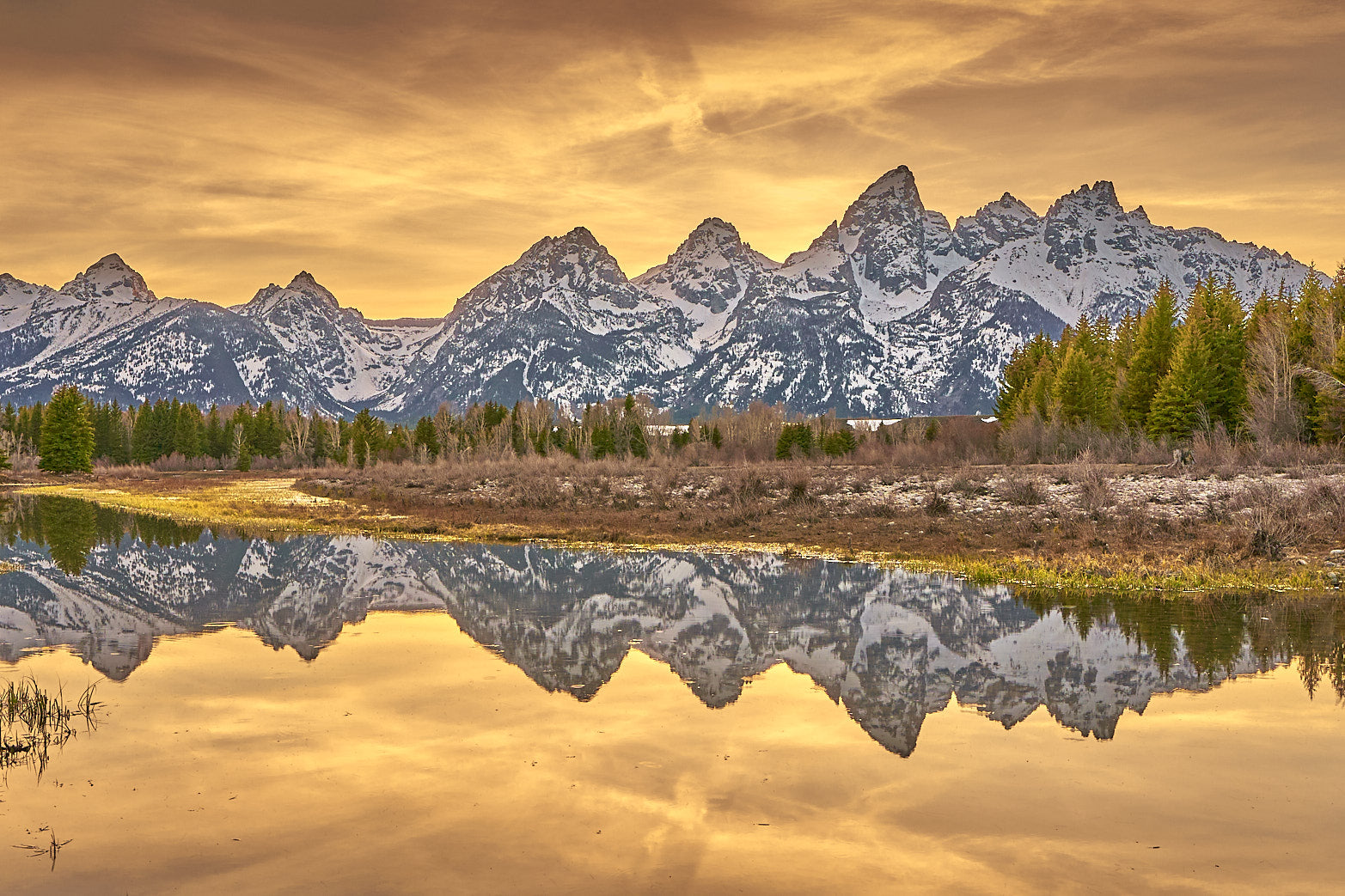 Fine art landscape photography of teton reflection in the high country by Patrick J. Quigley