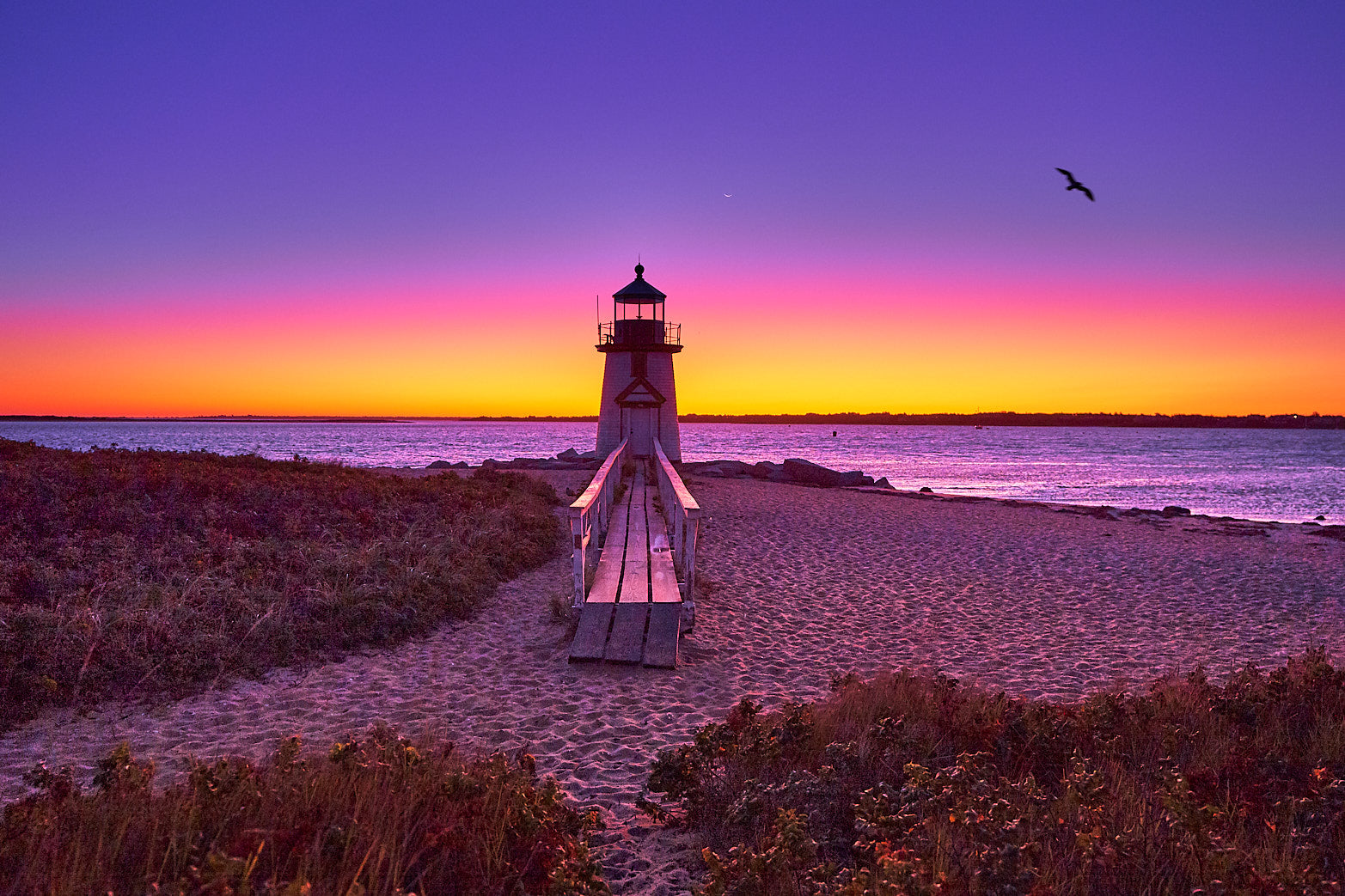 Fine art coastal photography of brant point lighthouse in Nantucket Island by Patrick J. Quigley
